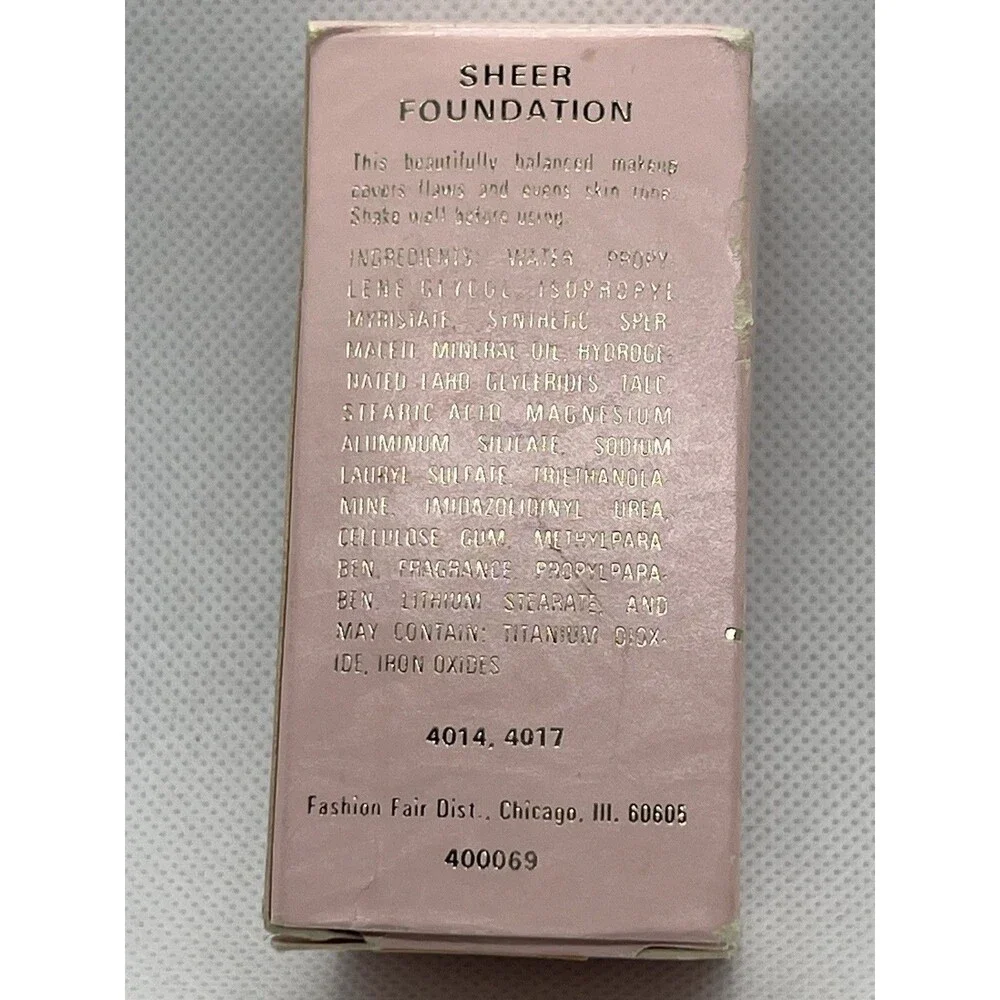 RARE! Vintage Fashion Fair Sheer Foundation COPPER BLAZE 4014 1 fl oz NOS NIB